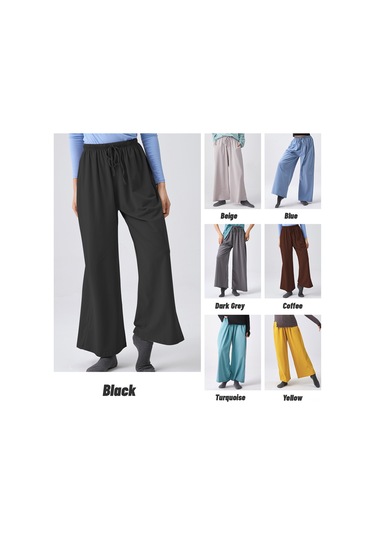 Teltree Kadınlar Pamuklu Yoga Spor Eşofman Pantolonu, Geniş Bacak, Kayışlı Şıkkı, Çift Cepli, Yoga-dans-fitness İçin Tam Boy Turkuaz