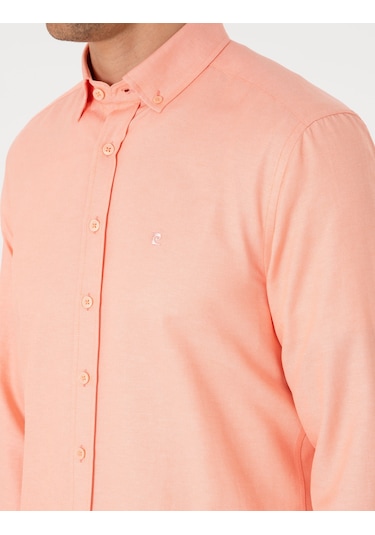 Pierre Cardin Erkek Mercan Gömlek Desenli 50306996-vr186 Mercan