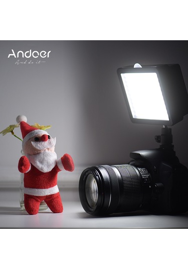 Andoer Taşınabilir Led Video Işık Lambası Siyah 160 Adet Siyah