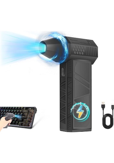 Araç Ev Ve Elektronik Temizliği İçin Güçlü Şarjlı Hava Üfleme Makinesi 130.000 Rpm Turbo Fan Blower