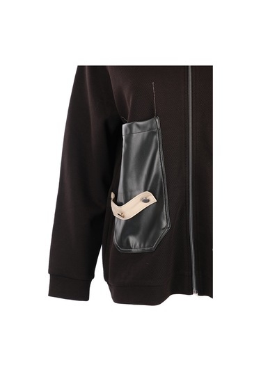 Vedi-bb Oversize Kapüşonlu Fermuarlı Cep Detaylı Kadın Ceket - Minimalist Streetwear Siyah Vedi-bb Oversize Kapüşonlu Fermuarlı Cep Detaylı Kadın Ceket - Minimalist Streetwear Siyah