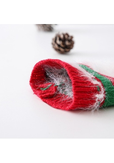 Pazly Yılbaşı Yapımı Suntek Şişesi Şarap Noel-baba Kapağı, El Bg