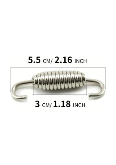 Hightower 4 Adet 2.17x1.18 İnç Evrensel Motosiklet Egzoz Yayı - Paslanmaz Çelik Dayanıklı Susturucu Aksesuarı