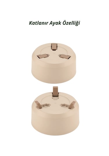 Nandy Home Tripot Model Saksı Seti Krem 3'lü