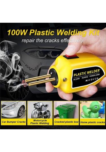 Xurunkeji Taşınabilir Mini Sıcak Zımbalar Plastik Kaynak Makinesi Araba Tampon Tamir Kiti El Kiti Otomatik Göçük Onarımı Ab Fişi Sarı