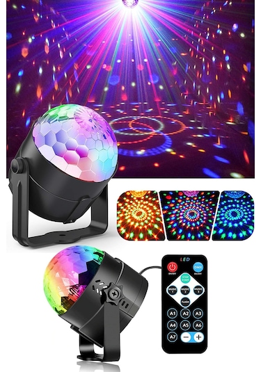 Disko Topu Kumandalı Sese Duyarlı Bluetooth'lu Led Küre-laze