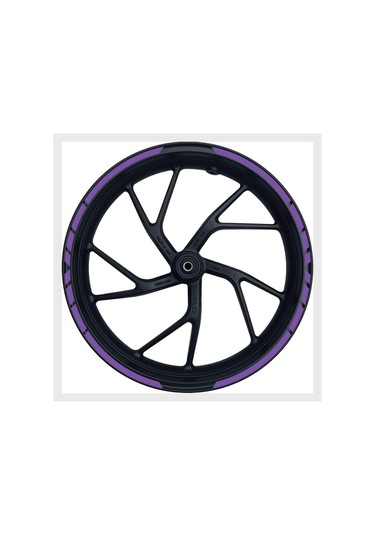 Motosiklet Mor Reflektörlü Jant 17 Inc Jant İçindir Mor