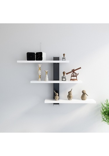 Duvar Rafı Mita Beyaz Siyah