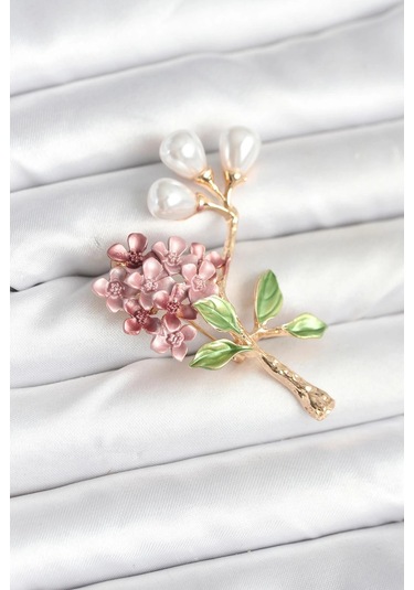 Bfs Çiçek Model Broş Çok Renkli