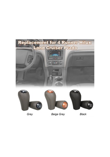 Wezone Toyota Land Cruiser Prado, 4runner, Hilux İçin 5 Vitesli Deri Vites Topuzu - Rahat Tutuş Ve Lüks Tasarım Siyah