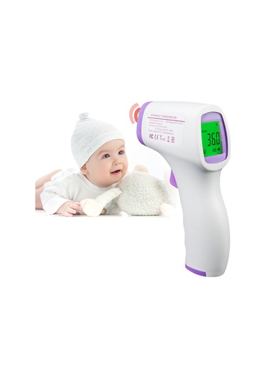 Kangvka Mor Dokunsuz Isı Ölçer - Vücut Ve Nesne Sıcaklığı Ölçümü, Hızlı Ölçüm, Lcd Ekranlı, Pil Dahil Değil
