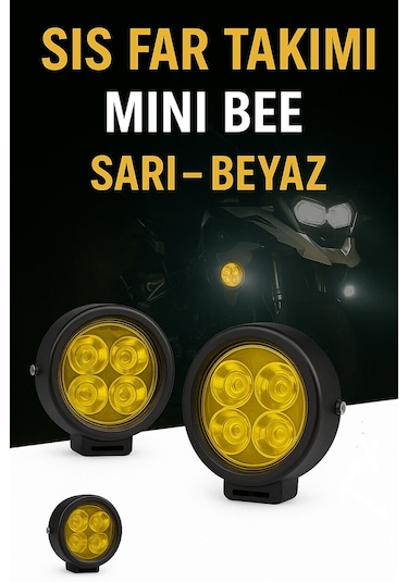 Mini Bee 80w Universal Motosiklet Led Sis Far Takımı