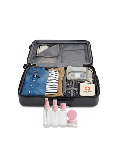 30 Ml 5 Li Seyahat Banyo Şişe Seti Çantalı Çok Renkli