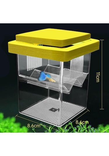 Suntek Yüzen Balık Yetiştirme İzolasyon Kutusu Karides Sarı