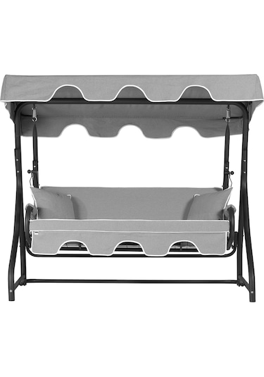 Olea 3 Kişilik Bahçe Balkon Teras Salıncağı Açık Gri