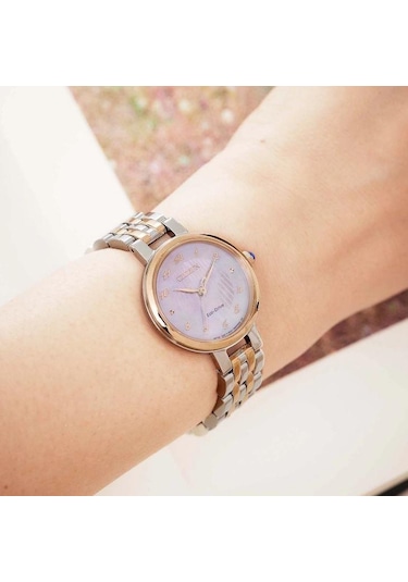 Citizen Em0996-84y Eco-drive Kadın Kol Saati Metalik Gri