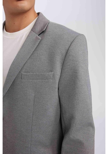 Defacto Modern Fit Astarlı Blazer Ceket C5990AX24AUAR4 Antrasit Defacto Modern Fit Astarlı Blazer Ceket C5990AX24AUAR4 Antrasit