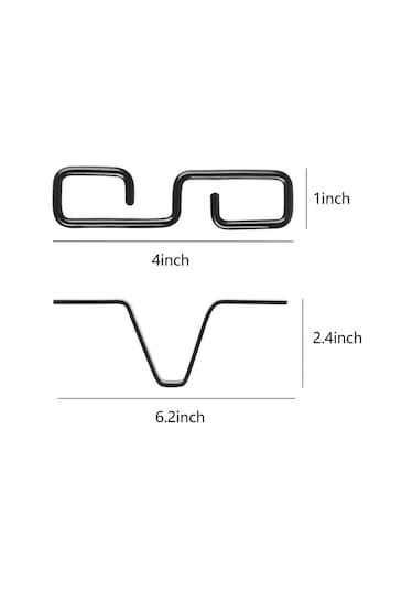 Youtek Siyah Demir Yağmur Zinciri Kancası - V Şekilli, Su Akışı Toplama, Tüp Uçları İçin Uyumlu, Pas Koruyucu Kaplama