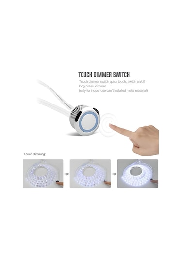 12-24v Dokunmatik Touch Dimmer Sensör Dedektörü Işık Kontrol Anahtarı Dolap Sensörü Mobilya Sensörü