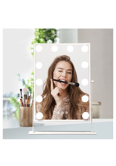 Land Of Myth LOM2087 Hollywood 3 Renk Led Makyaj Aynası Gold