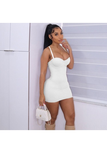 Yifomall 2022 Yaz En Yeni Kadın Giyim: Şık Düşük Bel Kemerli Dar Kesim Mini Elbise, Pembe, Xl - Vücut Hatlarını Mükemmel Gösterir Diğer