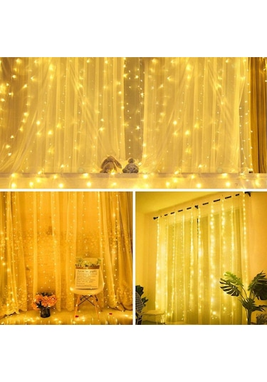 Çok Renkli Perde Led Dize Işık Garland Festivali Noel Dekorasyonu 8 Mod Usb Uzaktan Kumanda Dize Tatil Dekoratif Led Işık 56977863