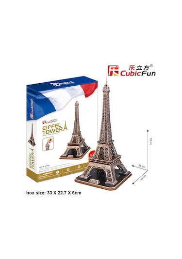 Cubic Fun 3D 82 Parça Puzzle Eyfel Kulesi - Fransa