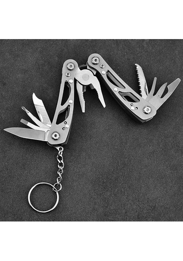 MSO Outdoor Paslanmaz Çelik Multifonksiyonel Çakı - Pense - Tornavida Gümüş
