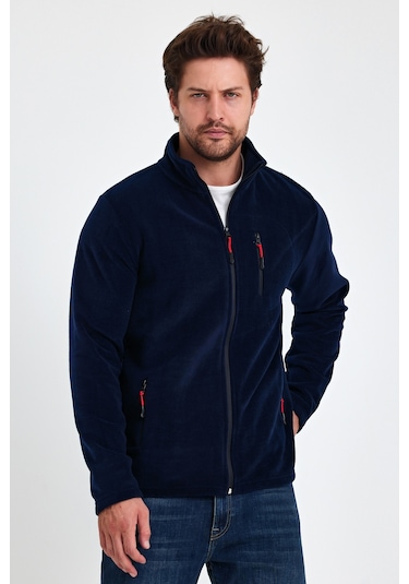 Monox Erkek Outdoor Fermuarlı Polar Ceket 001 Lacivert