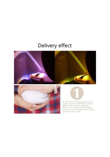 Pazly Yatak Projektörü Renkli Led Işık Gece Çocuk Odası Suntek Sp