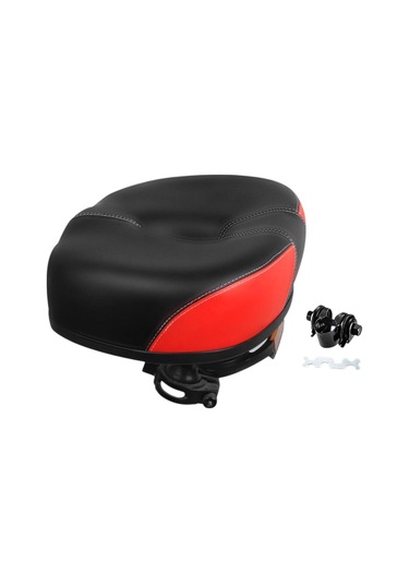 Suntek Elektrikli Bisiklet Sele Kalınlaştırılmış Kırmızı Kırmızı