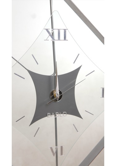 Eksen Silver Klasik Bablo Premium Duvar Saatleri Gümüş