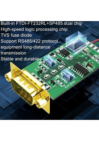 Novahub Dtech Dt-5119 0.5m Usb-rs485/422 Endüstriyal Dönüştürücü Adaptör
