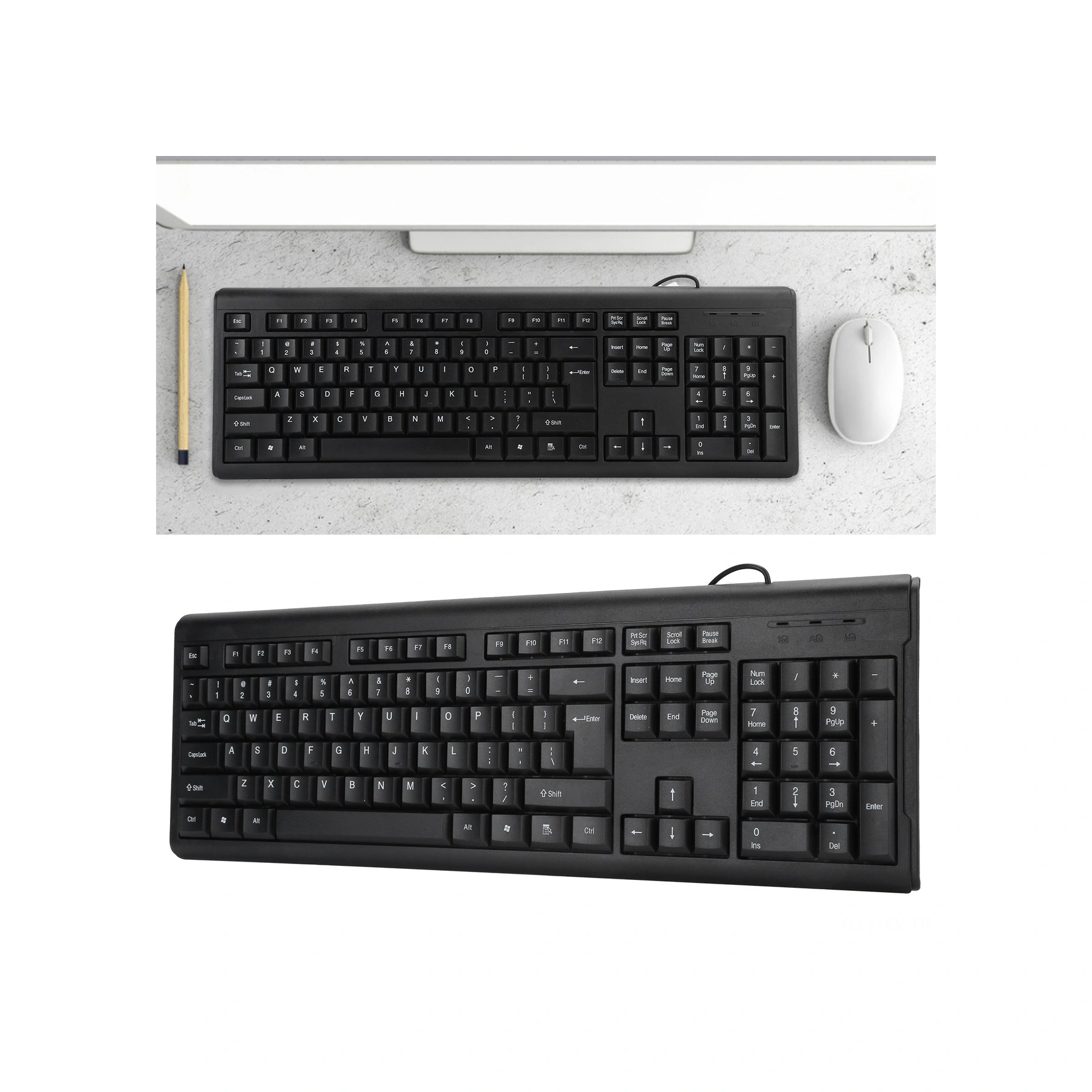 Shineyee T15 104 Tuşlu Usb Kablolu İş Klavyesi - Sessiz Tip, Ergonomik Tasarım, Dayanıklı Ve Kolay Kurulum