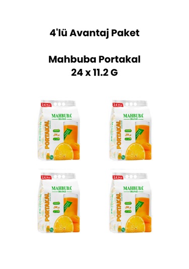 Mahbuba Portakal 4'lü Avantaj Paket Soğuk Veya Sıcak Tüketilebilir Toz İçecek 24 X 11.2 G 11.2 G