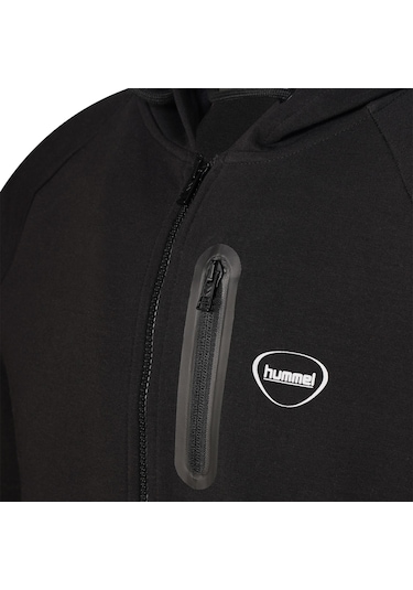 Hummel Nova Zıp Hoodıe Erkek Fermuarlı Ceket Siyah Siyah