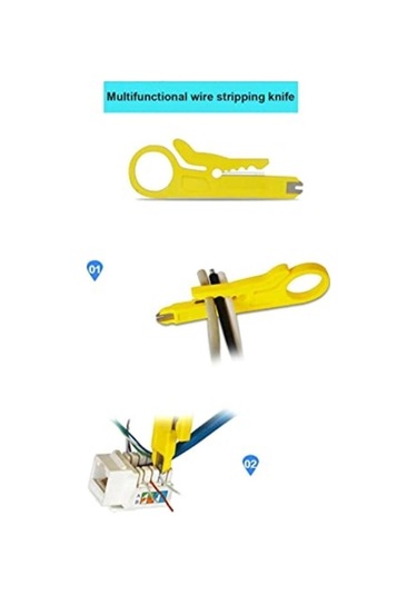 Al-4507 Rj9 Rj12 Rj45 Sıkıcı Sıkma Pensesi Kablo Soyucu Set Cat5 Internet Ucu Çakma K