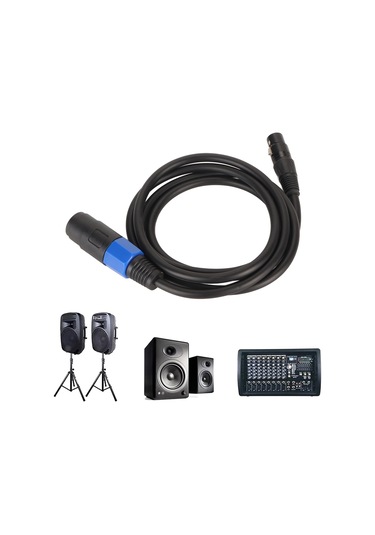 Tenfowee Xlr Dişi-speakon Dişi Profesyonel Hoparlör Kablosu - 1.8m Dj Sahne Stüdyo Ses Transferi