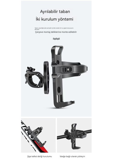 Eternal Luck Basit Hızlı Çıkarma Kayışı İle Sabitlenmiş Yuvarlak Bisiklet Boru Siyah