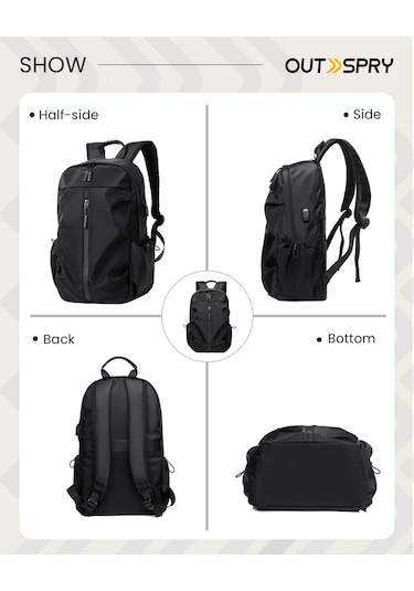 Neevoyu Erkek İş Laptop Çantası Büyük Kapasiteli Usb Şarjlı Katmanlı Depolama Tekerlekli Çanta Siyah Siyah