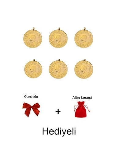 Vıctorıa Gold 6 Adet Çeyrek Altın Eski Tarihli Kulplu 22 Ayar