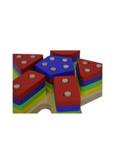 Eğitici Ahşap Geometrik Şekilli Montessori Bul Tak 25 Parça Oyunu Kokusuz, Sağlıklı, Boyası Çıkmaz