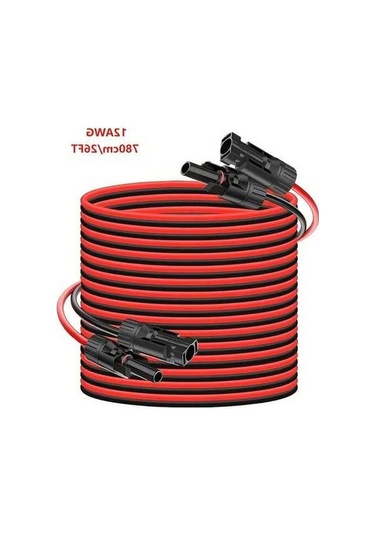 Pazly 12awg Mc4 Uzatma Kablosu Seti 12 Mc4 26ft Erkek Ve Dişi Konnektörlü Araç Karavan Kablo Seti
