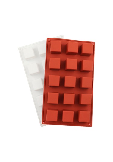 Vkemall 15 Kareli Silikon Kalıp: Pasta, Çikolata Ve Mum Yapımı İçin Kolay Çıkarma Özelliği - Isı Dayanıklı -60 C/+240 C Beyaz