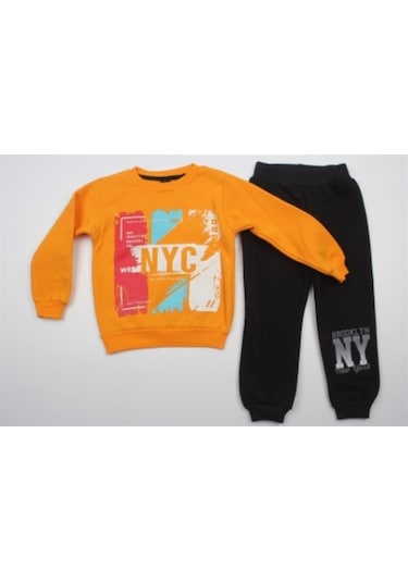 Erkek Çocuk Alt Üst Takım % 80 Pamuklu (516595450) Sarı