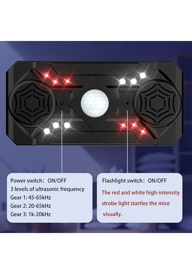 Xuweiwei D215 Siyah Soundwave Teknolojili Haşere Kovucu Kızılötesi Otomatik Yakalama Yüksek Güç Usb İç Mekan Depo Otel Fabrika İçin