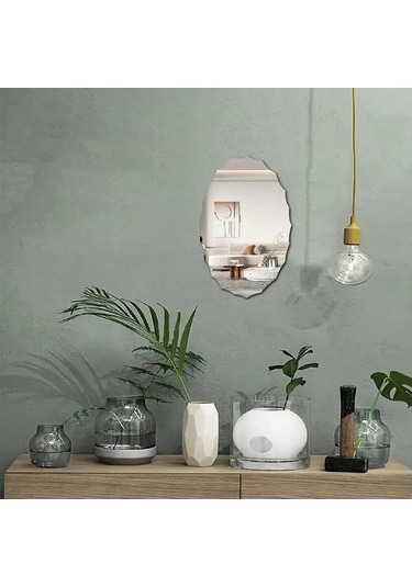 Xianwen Reedark Akrilik Oval Ayna Duvar Çıkartması - Kendinden