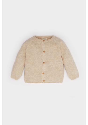 Defacto Erkek Bebek Bisiklet Yaka Düğmeli Hırka A3833a525aubg155 Bej