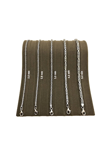 Takı Dükkanı 925 Ayar Gümüş Erkek Bileklik Kare Kral Model 4,8mm Genişlik 22cm Uzunluk msb10