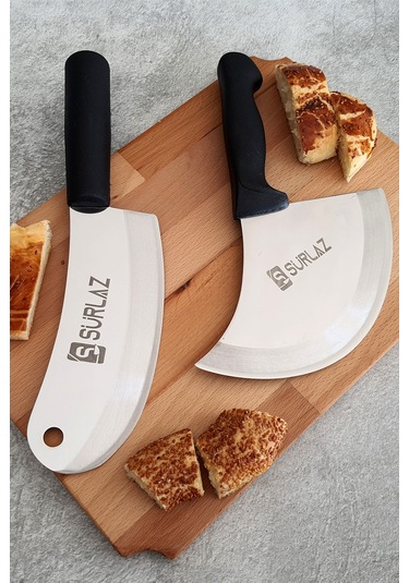 Ekmek Bıçağı Börek Bıçağı Pide Kesici Zırh Bıçak Seti 2'Li Siyah